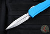 Microtech Cypher II 2024- Double Edge- Blue Handle- Stonewash Full Serrated Edge Blade 1242-12 BL