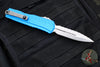 Microtech Cypher II 2024- Double Edge- Blue Handle- Stonewash Full Serrated Edge Blade 1242-12 BL