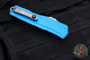 Microtech Cypher II 2024- Double Edge- Blue Handle- Stonewash Full Serrated Edge Blade 1242-12 BL