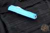 Microtech Cypher II 2024- Double Edge- Blue Handle- Stonewash Full Serrated Edge Blade 1242-12 BL