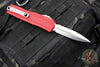 Microtech Cypher II 2024- Double Edge- Red Handle- Stonewash Full Serrated Edge Blade 1242-12 RD