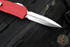 Microtech Cypher II 2024- Double Edge- Red Handle- Stonewash Full Serrated Edge Blade 1242-12 RD