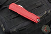 Microtech Cypher II 2024- Double Edge- Red Handle- Stonewash Full Serrated Edge Blade 1242-12 RD