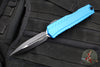 Microtech Cypher II 2024- Double Edge- Blue Handle- Black Plain Edge Blade 1242-1 BL