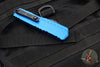 Microtech Cypher II 2024- Double Edge- Blue Handle- Black Plain Edge Blade 1242-1 BL