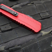 Microtech Cypher II 2024- Double Edge- Red Handle- Black Plain Edge Blade 1242-1 RD