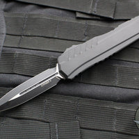 Microtech Cypher II- Double Edge- Tactical- Black Handle- Black Plain Edge Blade 1242-1 T