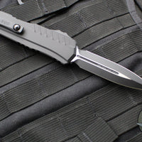 Microtech Cypher II- Double Edge- Tactical- Black Handle- Black Plain Edge Blade 1242-1 T