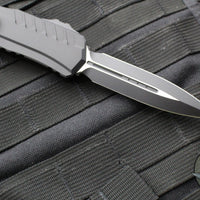 Microtech Cypher II- Double Edge- Tactical- Black Handle- Black Plain Edge Blade 1242-1 T