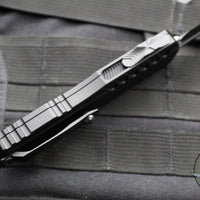 Microtech Cypher II- Double Edge- Tactical- Black Handle- Black Plain Edge Blade 1242-1 T