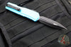 Microtech Cypher II 2024- Double Edge- Turquoise Handle- Black Plain Edge Blade 1242-1 TQ