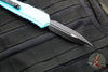 Microtech Cypher II 2024- Double Edge- Turquoise Handle- Black Plain Edge Blade 1242-1 TQ