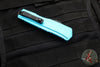 Microtech Cypher II 2024- Double Edge- Turquoise Handle- Black Plain Edge Blade 1242-1 TQ