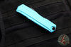 Microtech Cypher II 2024- Double Edge- Turquoise Handle- Black Plain Edge Blade 1242-1 TQ