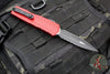 Microtech Cypher II 2024- Double Edge- Red Handle- Black Part Serrated Edge Blade 1242-2 RD