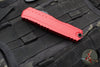 Microtech Cypher II 2024- Double Edge- Red Handle- Black Part Serrated Edge Blade 1242-2 RD