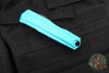 Microtech Cypher II 2024- Double Edge- Turquoise Handle- Black Part Serrated Edge Blade 1242-2 TQ