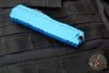 Microtech Cypher II 2024- Double Edge- Blue Handle- Black Full Serrated Edge Blade 1242-3 BL