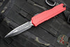 Microtech Cypher II 2024- Double Edge- Red Handle- Black Full Serrated Edge Blade 1242-3 RD