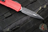 Microtech Cypher II 2024- Double Edge- Red Handle- Black Full Serrated Edge Blade 1242-3 RD