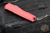 Microtech Cypher II 2024- Double Edge- Red Handle- Black Full Serrated Edge Blade 1242-3 RD