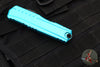 Microtech Cypher II- Double Edge- Turquoise Handle- Black Full Serrated Edge Blade 1242-3 TQ