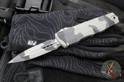 Microtech Luminary OTF Knife- Urban Camo Finished Handle- Urban Camo Finished Plain Edge Blade- Tritium Inlaid Button 1270-1 UCS
