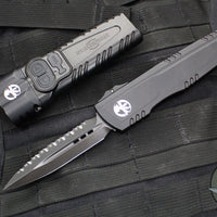 Microtech Surefire Collaboration Set- Luminary OTF- DLC Full Serrated And Stiletto Pro II Flashlight Set 1270-3 DLCT