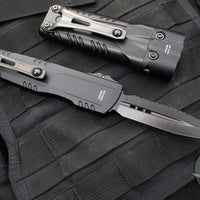 Microtech Surefire Collaboration Set- Luminary OTF- DLC Full Serrated And Stiletto Pro II Flashlight Set 1270-3 DLCT