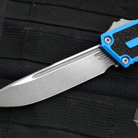 Microtech Scarab II 2024- Single Edge- Blue Handle- Apocalyptic Blade 1278-10 APBL