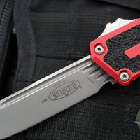 Microtech Scarab II - Single Edge- Red Handle- Apocalyptic Blade 1278-10 APRD