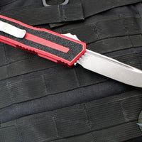 Microtech Scarab II - Single Edge- Red Handle- Apocalyptic Blade 1278-10 APRD