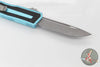 Microtech Scarab II- Single Edge- Turquoise Handle- Apocalyptic Blade 1278-10 APTQ