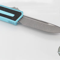 Microtech Scarab II- Single Edge- Turquoise Handle- Apocalyptic Blade 1278-10 APTQ