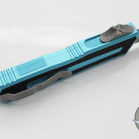 Microtech Scarab II- Single Edge- Turquoise Handle- Apocalyptic Blade 1278-10 APTQ