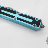 Microtech Scarab II- Single Edge- Turquoise Handle- Apocalyptic Blade 1278-10 APTQ