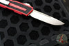 Microtech Scarab II 2024- Single Edge- Red Handle- Stonewash Plain Edge Blade 1278-10 RD