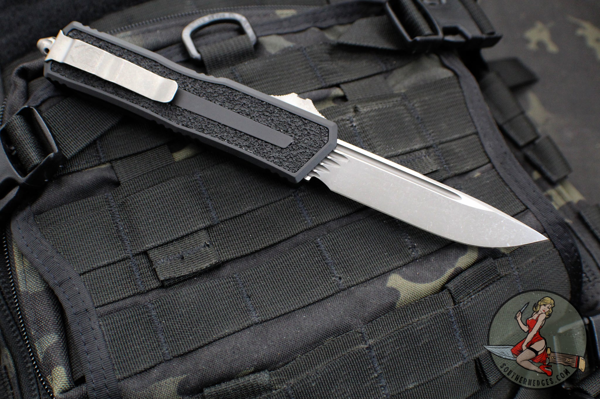 Microtech Scarab II- Single Edge- Black Handle- Apocalyptic Blade 1278 ...