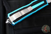 Microtech Scarab II- Single Edge- Turquoise Handle- Stonewash Plain Edge Blade 1278-10 TQ