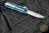 Microtech Scarab II 2024- Single Edge- Blue Handle- Apocalyptic Part Serrated Blade 1278-11 APBL