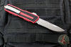 Microtech Scarab II- Single Edge- Red Handle- Apocalyptic Part Serrated Blade 1278-11 APRD