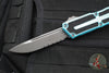 Microtech Scarab II- Single Edge- Turquoise Handle- Apocalyptic Part Serrated Blade 1278-11 APTQ