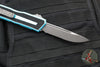 Microtech Scarab II- Single Edge- Turquoise Handle- Apocalyptic Part Serrated Blade 1278-11 APTQ