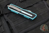 Microtech Scarab II- Single Edge- Turquoise Handle- Apocalyptic Part Serrated Blade 1278-11 APTQ