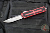 Microtech Scarab II- Single Edge- Red Handle- Stonewash Part Serrated Edge Blade 1278-11 RD