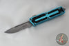 Microtech Scarab II- Single Edge- Turquoise Handle- Stonewash Part Serrated Edge Blade 1278-11 TQ