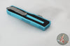 Microtech Scarab II- Single Edge- Turquoise Handle- Stonewash Part Serrated Edge Blade 1278-11 TQ