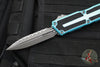 Microtech Scarab II- Double Edge- Turquoise Handle- Apocalyptic Full Serrated Edge Blade 1280-12 APTQ