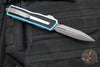 Microtech Scarab II- Double Edge- Turquoise Handle- Apocalyptic Full Serrated Edge Blade 1280-12 APTQ