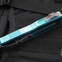 Microtech Scarab II- Double Edge- Turquoise Handle- Apocalyptic Full Serrated Edge Blade 1280-12 APTQ